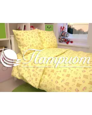 КПБ детский Жирафики, желтый, бязь 125 г/м² 366-4